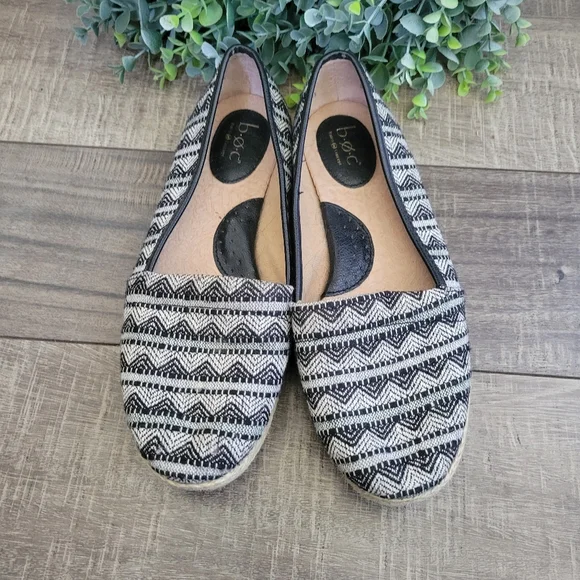 BOC Born Concept Franki Espadrille Flats Aztec Print Black Gray Womens Size 8 - Picture 4 of 9